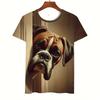 Крутая футболка с изображением собаки с 3D-принтом, мужская футболка с рисунком животных из мультфильмов, летние уличные топы, футболки с круглым вырезом, большие короткие рукава