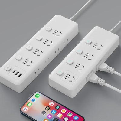 Умный USB Многофункциональный Сетевой Фильтр с Независимым Выключателем и Боковой Вилкой