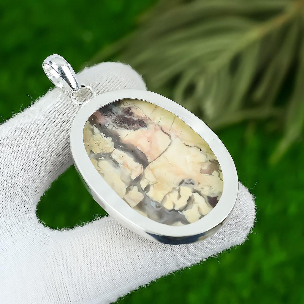 Mothers day Sale Natural Brecciated Mookaite Sister New Pendant Sterling Silver