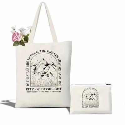 Сумка-тоут Velaris Сумка-тоут A Court of Thorns and Roses Портативная сумка Crescent City Bookish Сумка-тоут