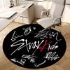 1 шт. Круглый ковер с автографом Stray, Изготовлен из полиэстера, Идеально подходит для украшения офисных кресел, гостиных