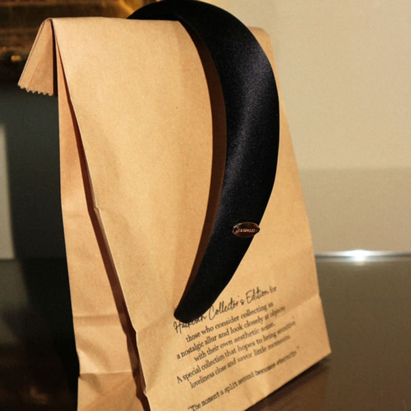 Хаккеш Шелковая повязка на голову_Черная