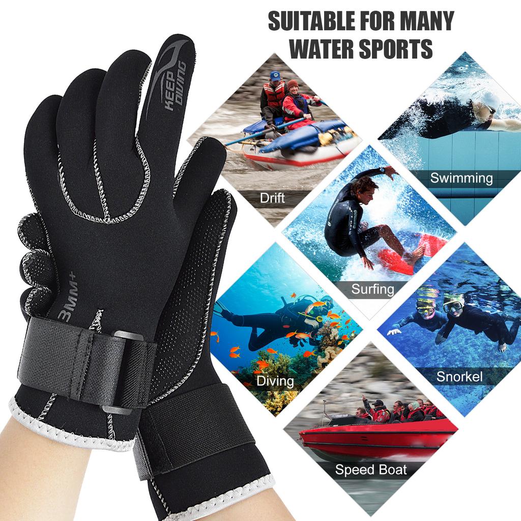 3mm Neoprene Diving Gloves Women Men Anti-slip Snorkeling Gloves for Snorkeling Swimming Surfing