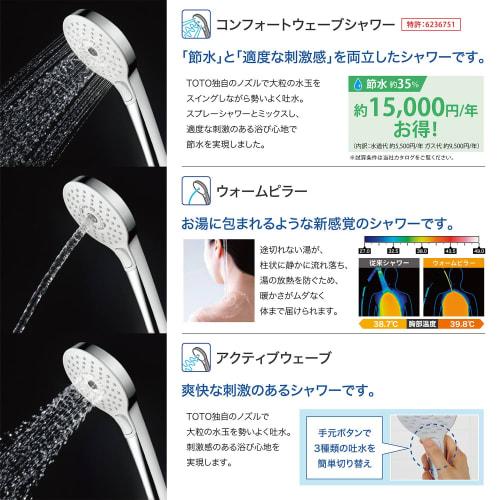 TOTO Shower Head Comfort Wave Shower 3 Modes THYC69CA