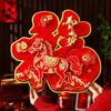 Chinese Style New Year Door Sticker Year of Horse Zodiac Horse Decal  Spring Festival