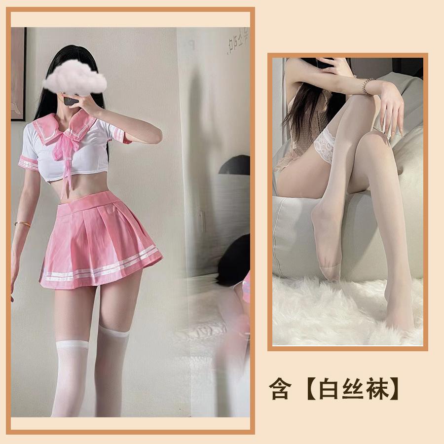 Сексуальное белье Косплей Сексуальная униформа Соблазнение Обтягивающая студенческая мини-юбка Матроска Живая игра Костюм