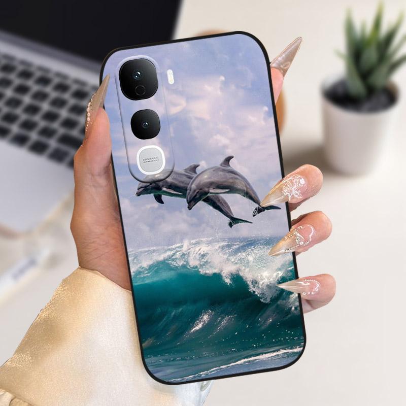 Для Vivo Y400 Pro Y400Pro 5G Чехол Стильный Мягкий ТПУ Силиконовый Задняя Крышка Бампер Для Vivo Y400 4G 5G Чехол для Телефона V2506 Защитный Чехол