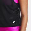 Under Armour HG Round Neck Printed Letter Sleeveless Vest Women Tops Black 1360835-001
