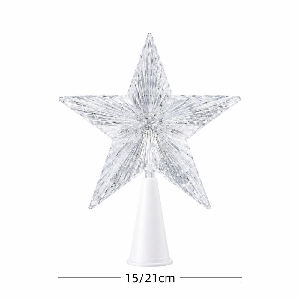 15/21cm Treetop Star Ornament Warm White Glowing Star Lamp Christmas LED Star Light Christmas