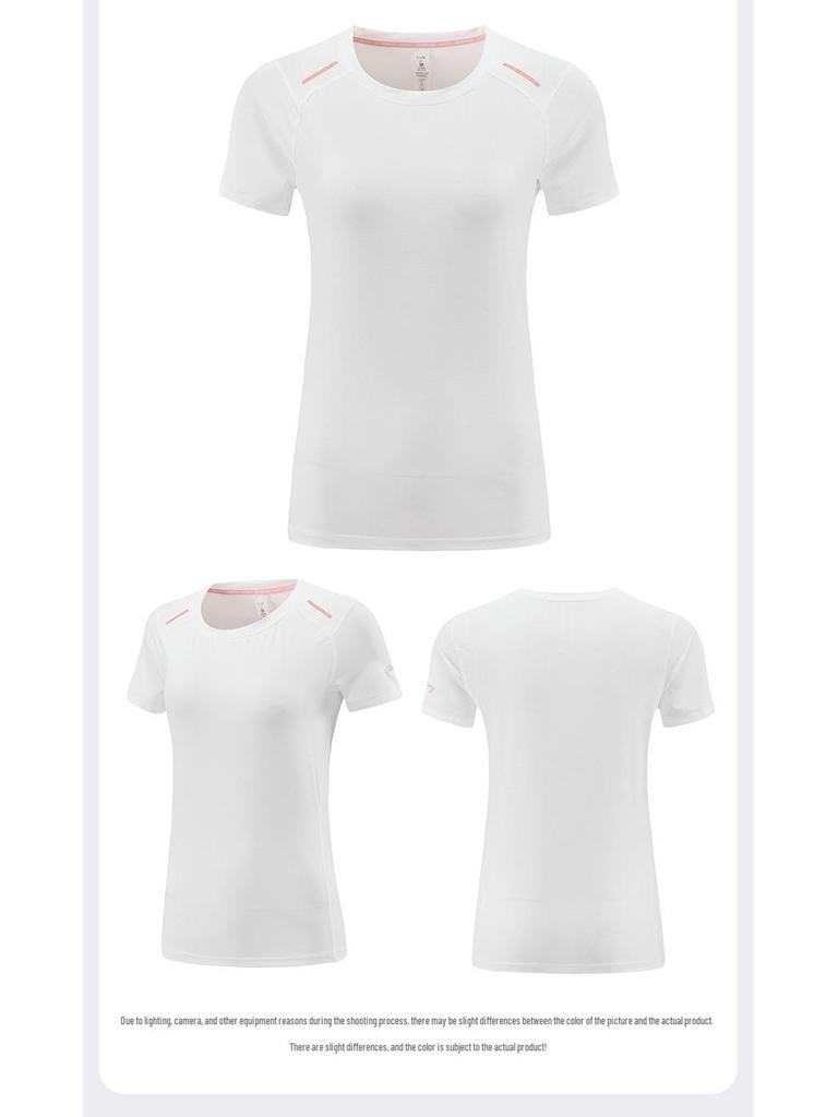 Женская быстросохнущая футболка для йоги с коротким рукавом - Легкий, дышащий фитнес-топ для летнего бега и спорта.