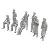 Набор из 8 миниатюрных фигурок людей для диорам и поделок