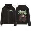 Альбом мирового тура Ghost Skeletour Толстовки на молнии унисекс в готическом стиле оверсайз на молнии Харадзюку Хип-хоп пальто