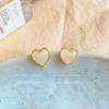 Серьги-сердечки из смолы в корейском стиле: Элегантные ювелирные изделия в форме персикового сердца из серебра 925 пробы
