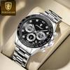 Новые роскошные мужские часы высшего бренда с коробкой, водонепроницаемые светящиеся многофункциональные мужские кварцевые часы