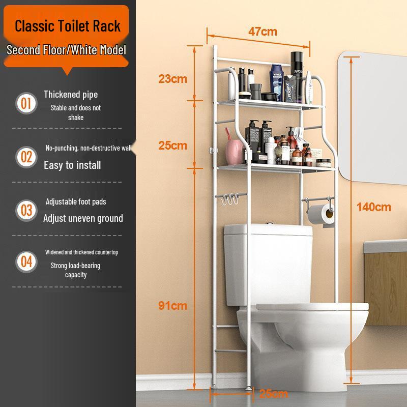 Напольная стойка для хранения в ванной: Органайзер для раковины, туалета и стиральной машины без сверления.