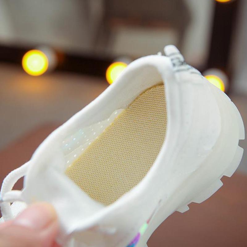 Детская сетчатая обувь со светодиодной подсветкой для мальчиков и девочек, нескользящая мягкая подошва, дышащая, повседневная, модная, спортивная
