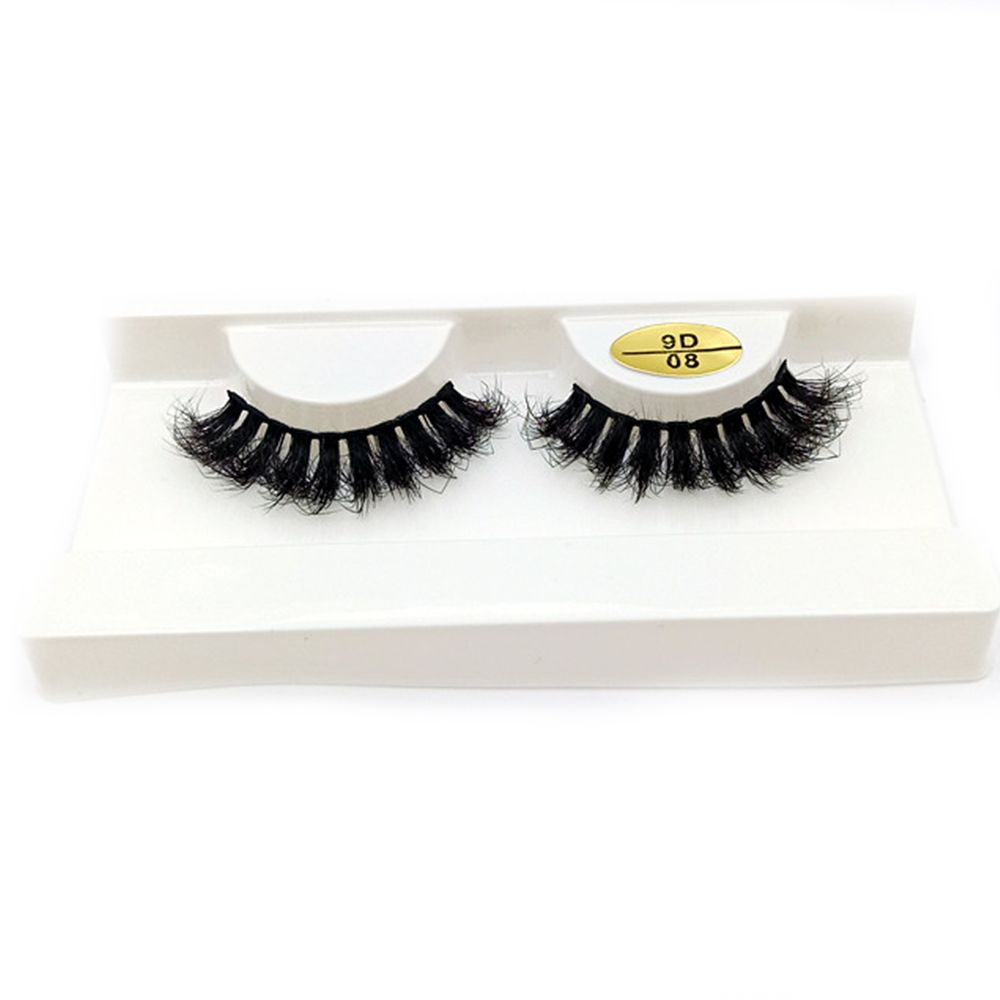 Fluffy Handmade Craft False Eyelashes Wispy Fluffy Eye Lashes 9D Faux Mink Eyelashes Extension