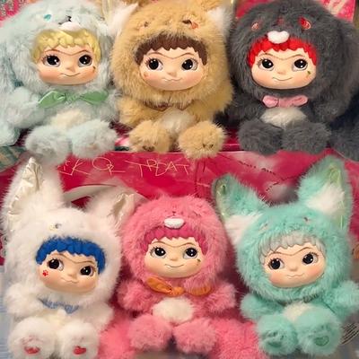 Набор Wakuku Fox Bunny Trickor Treat Blind Box Cute Wakuku Action Figure Mystery Box Fox Bunny Anime Doll Keychain Suprice Bag Toys