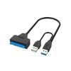 Двойной USB3.0 к Serial ATA Кабель-конвертер Провод длиной 30 см 5 Гбит/с Стабильная передача данных для 2,5/3,5-дюймового внешнего жесткого диска