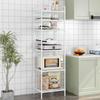 6 Tier Metal Storage Shelf Multi-Function Storage Rack Shelving Unit Pantry Shelves for Kitchen Bathroom Laundry