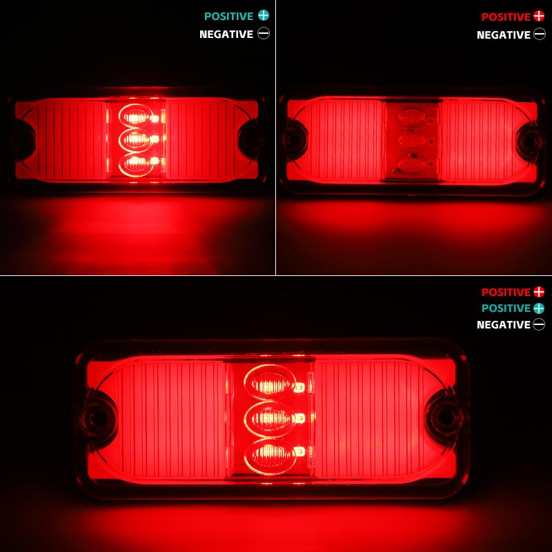 Trailer LED Side Marker Brake Light 12V 24V Stop Taillight Turn Signal Clearance Lamp For Truck Offroad Bus Car External Light