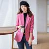 Высококачественное модное и элегантное розовое пальто для женщин, идеальная осень-зима