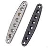 2Pcs Electric Guitar Bridge String Thru Body Ferrules Bushing Plate for Practicers Silver