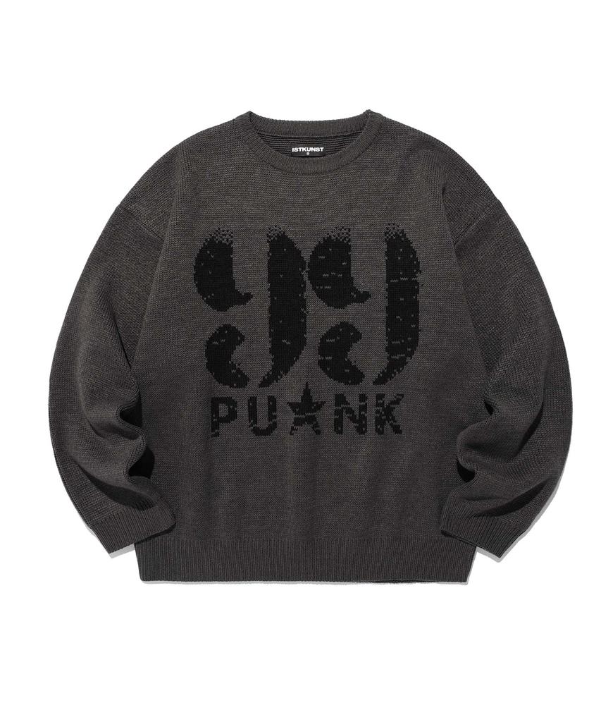 ISTKUNST 99 Punk Knit_Charcoal(Ik2Efmk601A)