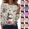 Long Sleeve Shirts For Women Cute Print Graphic Tees Blouses Casual Plus Size Basic Tops Pullover