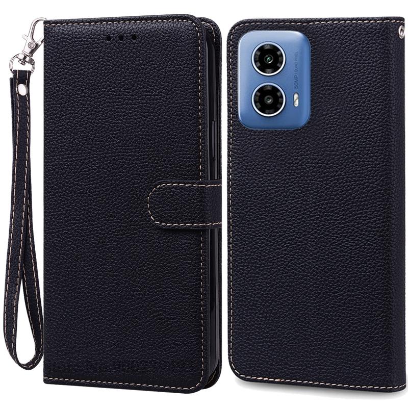 Для Moto G34 5G чехол кожаный кошелек раскладной телефон чехол для Motorola G34 5G чехол книжка чехол для Moto G34 чехол Fundas Shell