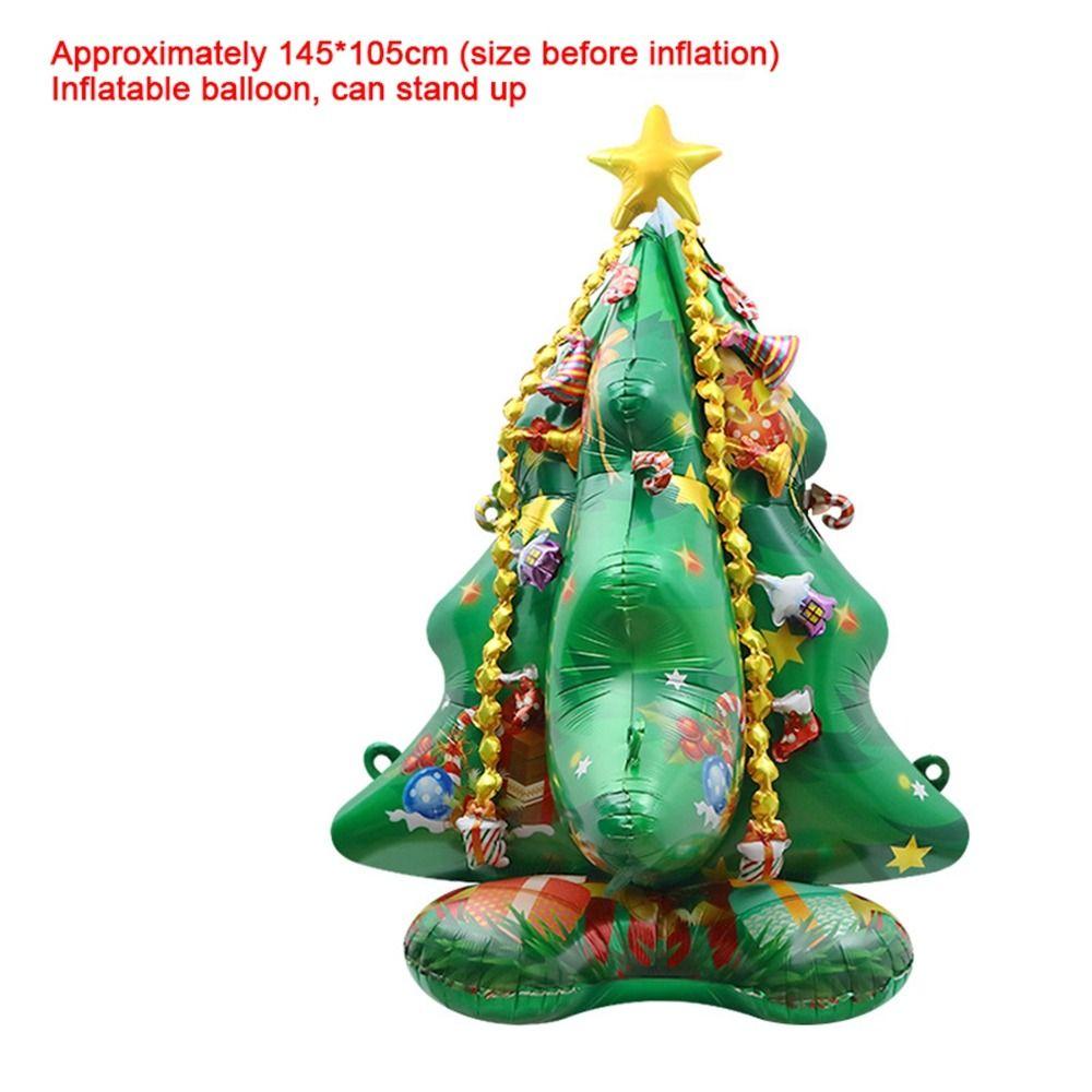 Aluminum Film Christmas Foil Balloon DIY Party Props Christmas Tree Balloon Kids Toy Inflatable Santa Claus Balloons Halloween