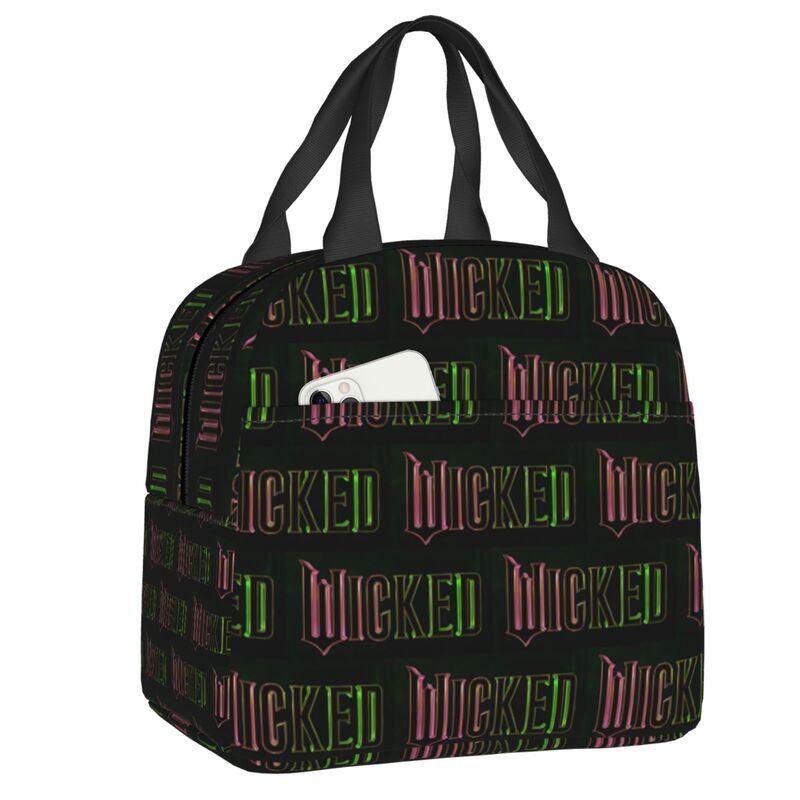 Custom W-Wickeds Magic Thermal Insulated Lunch Bags Women American Resuable Lunch Tote for Work School Travel Storage Food Box