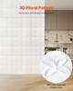 3D Wall Panels 33-Pack 11.81x11.81'' PVC 32 Sq.Ft Coverage Floral White