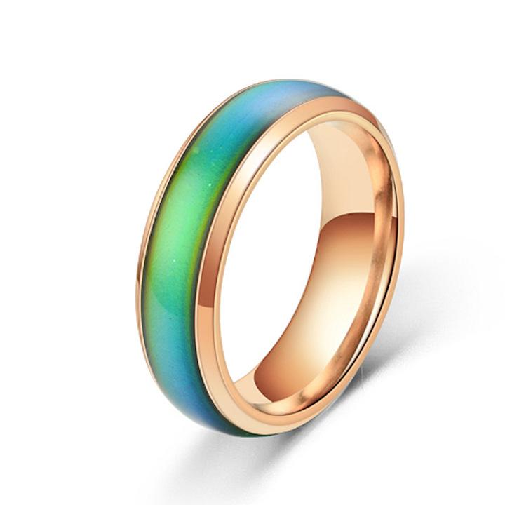 Кольцо с изменением температуры и цвета, европейская и американская мода, красочное кольцо для пары, аксессуары для рук в стиле поп-музыки