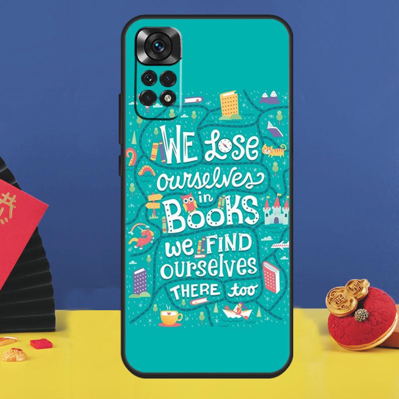 Читать книги Библиотека Книжная полка Цитаты Чехол для телефона Для Xiaomi Redmi Note 14 Pro 13 12 11 9 10 15 Pro Plus 10C 12C 14C 13C 15C Обложка