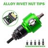 Electric Rivet Gun Removable Electric M3~M8 Rivet Nut Gun Adapter Insert Nut Pull Riveting Tool for Electric Drill/Hand Wrench
