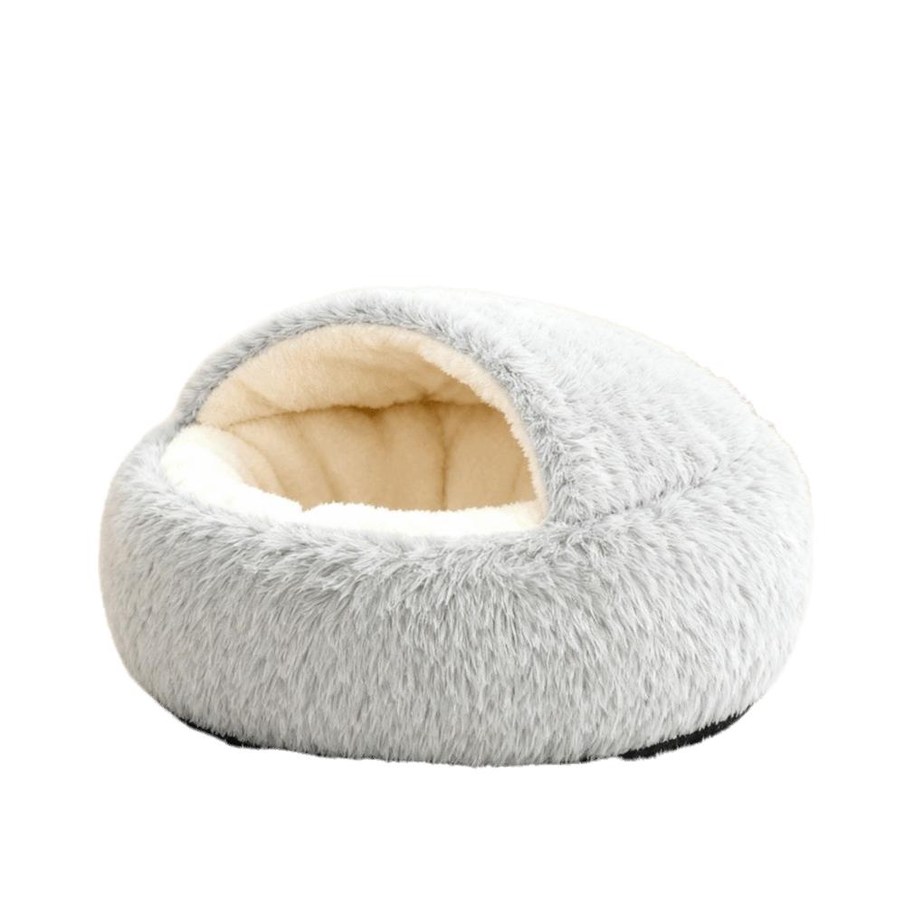 Soft Plush Cat Sleeping Nest Semi-Enclosed Winter Cat Bed Creative Pet Cave Bed Winter