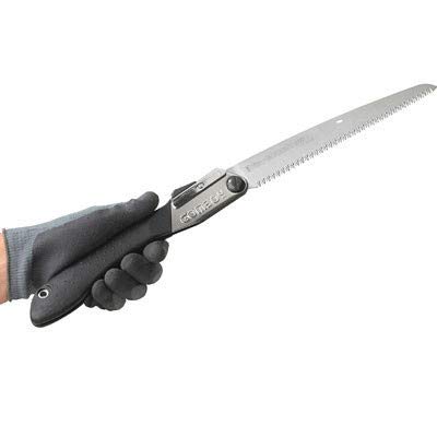 UM Industries (Silky) Folding Saw, Sheathed Saw, Rubberboy All-Purpose Blade, 300mm, 122-30. Cuts both dry and green wood effectively.