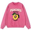 Peaches Records Womens Vintage Washed Cotton Sweatshirt Autumn Thin Style High Quality Hoodie Street Casual