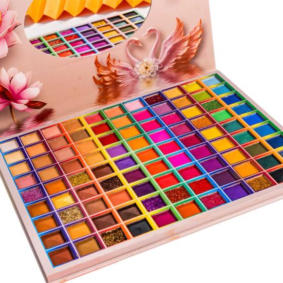 Не слеживающаяся многоцветная портативная 99-цветная блестящая пластина для теней для век для девочек