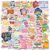 50 Inspirational English Text Ins Wind Cartoon Graffiti Stickers Diy Handbook Decorative Stickers