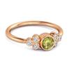 Bezel Set Peridot 925 Sterling Silver Rose Gold Vermeil Boho Ring