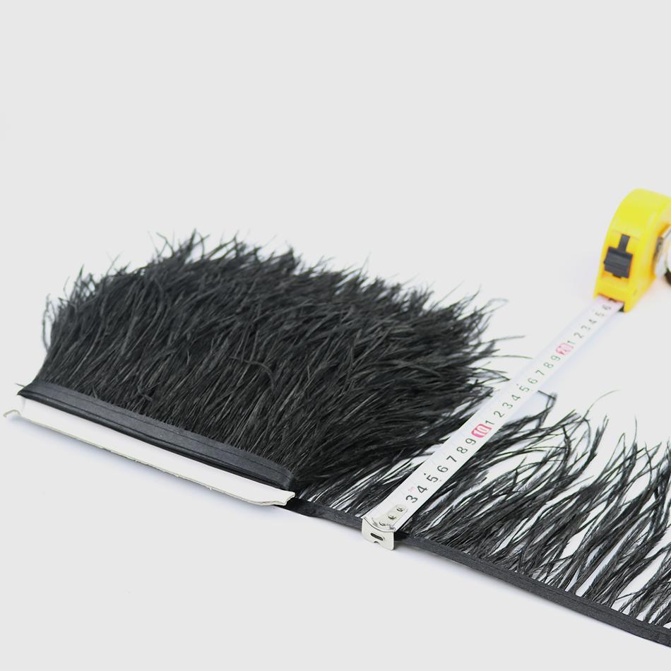 Перо 1 метр Цветные Натуральные Страусиные Перья Бахрома Отделка 8-10 см 10-15 см Лента Перья для Волос для Одежды Свадебный Декор Швейная Отделка