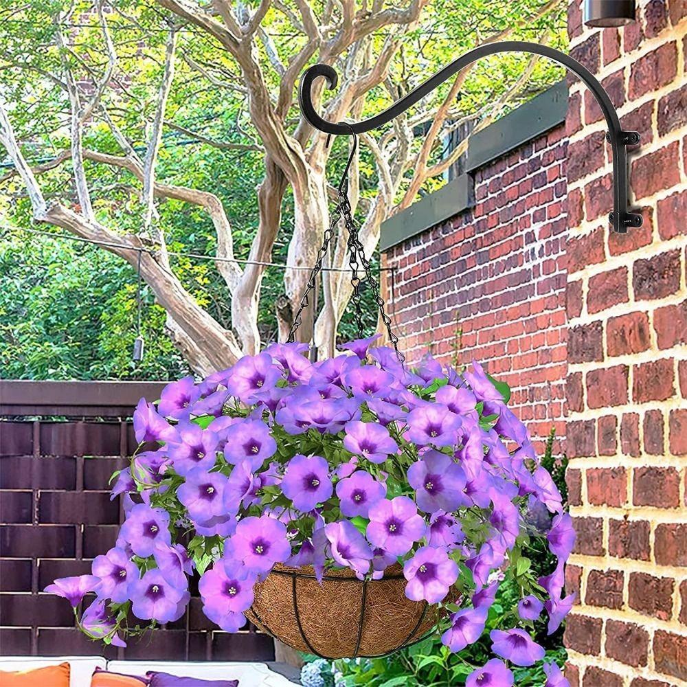 Heavy Duty Hanging Plant Brackets 12/16In Flower Basket Hooks Outdoor Wall Mount  Outdoor Use