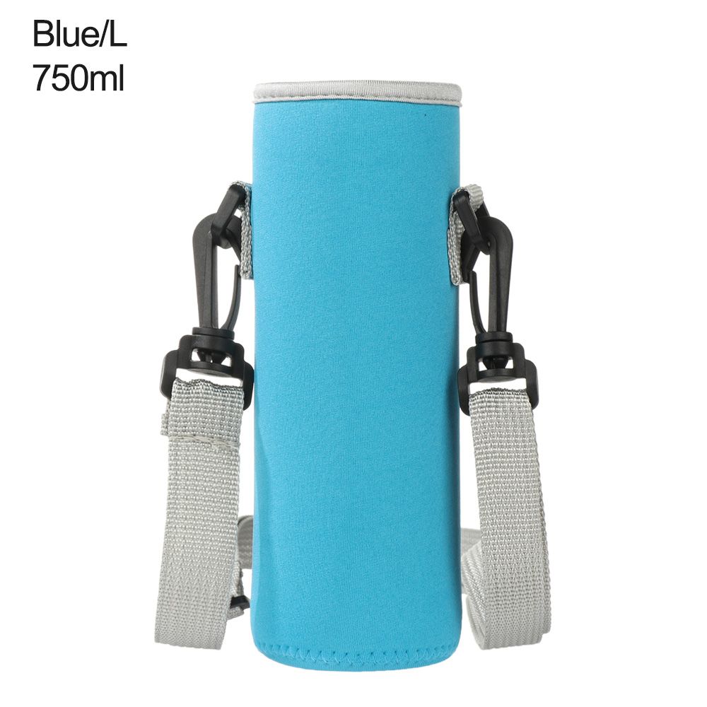 Water Bottle Cover Bag Pouch With Strap Neoprene Water Pouch Holder Shoulder Strap Black Bottle Carrier Insulat Bag