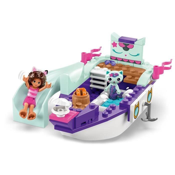 Lego® gabby et la maison magique 10786 le bateau et le spa de gabby et marine, jouet avec figurines