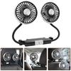 5V Dual-Head Car Fan Portable Vehicle Truck° Rotatable Auto Cooling Cooler