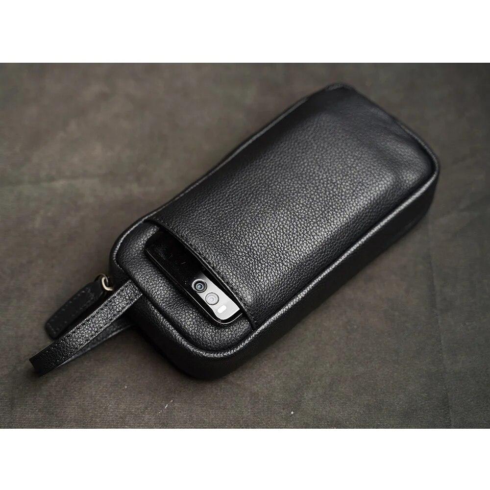 Мужской клатч из 100% натуральной кожи, женская сумка-тоут, сумка для мобильного телефона, кошелек для монет, маленькая сумка для хранения, длинный кошелек