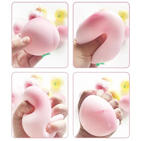 1/2Pcs Anxiety Relief Peach Squeeze Toy Realistic Peach Shaped Fidget Toy Anti-stress Decompression Simulation Fruit Sensory Slow Rising Stress