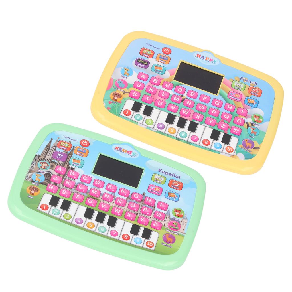 LED Spanish Learning Tablet for Toddlers Early Education Alphabet Words Numbers Math Learning Electr
